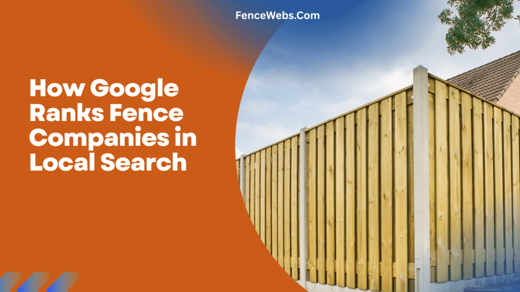 How Google Ranks Fence Companies in Local Search